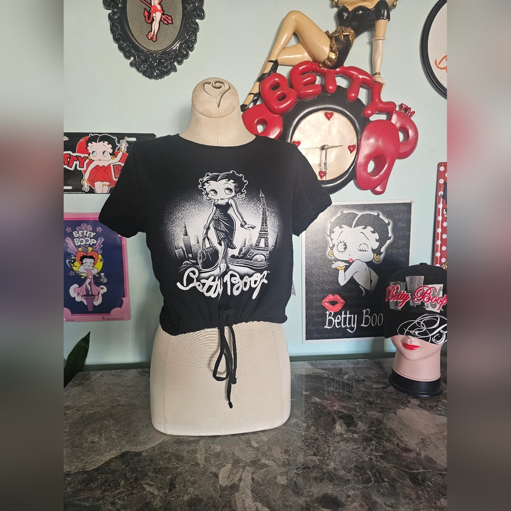 BETTY BOOP Y2K Graphic Print Cropped Cami Tank Top